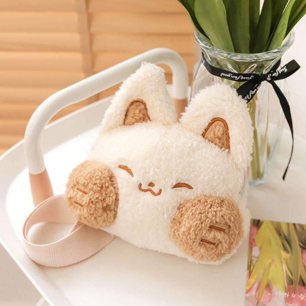 

Lucky Cat Кошка плюшевая сумка через плечо мультфильм кукла мультфильм сумка для сообщений кавайная плюшевая сумка подарок на день рождения