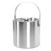 Ice Bucket with Lid 3L Stainless Steel Double Wall Insulated Ice Bucket Wine Drink Container Holder for Beer Cocktail