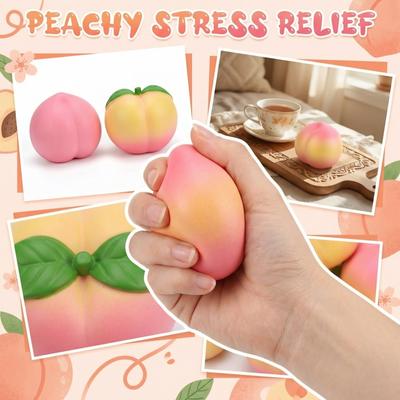 Decompression Simulation Peach Venting Tool - Big Peach Pinch Music Q Soft Slow Decompression And Stress Relief Toy.