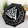 Valknut Print Automatic Umbrella, 8 Rib Iron Frame, Plastic Handle, Suitable for Outdoor Travel &Daily , Ideal Gift