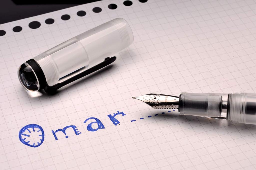 Opus 88 Omar Clear Demonstrator Fountain Pen - (EF (ExtraFine))