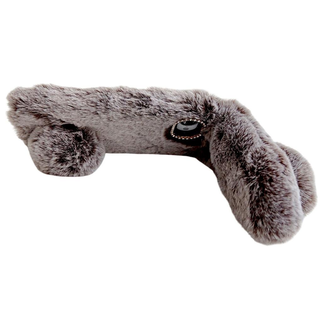 For iPhone 16e Case Plush Cute Bunny Winter Fluffy TPU Phone Cover