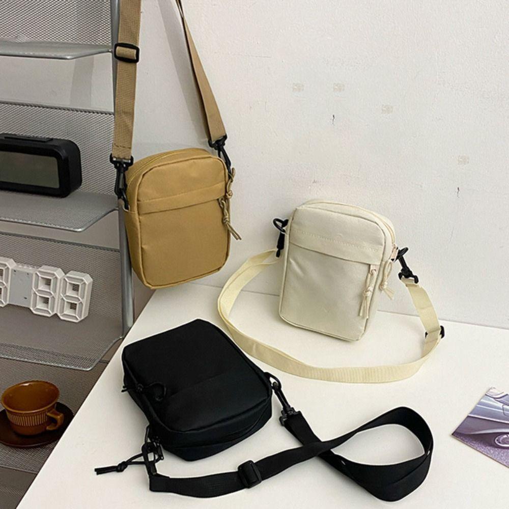 Korean Style Men Shoulder Bag Oxford Simple Phone Bag Simple Canvas Crossbody Bag  Outdoor