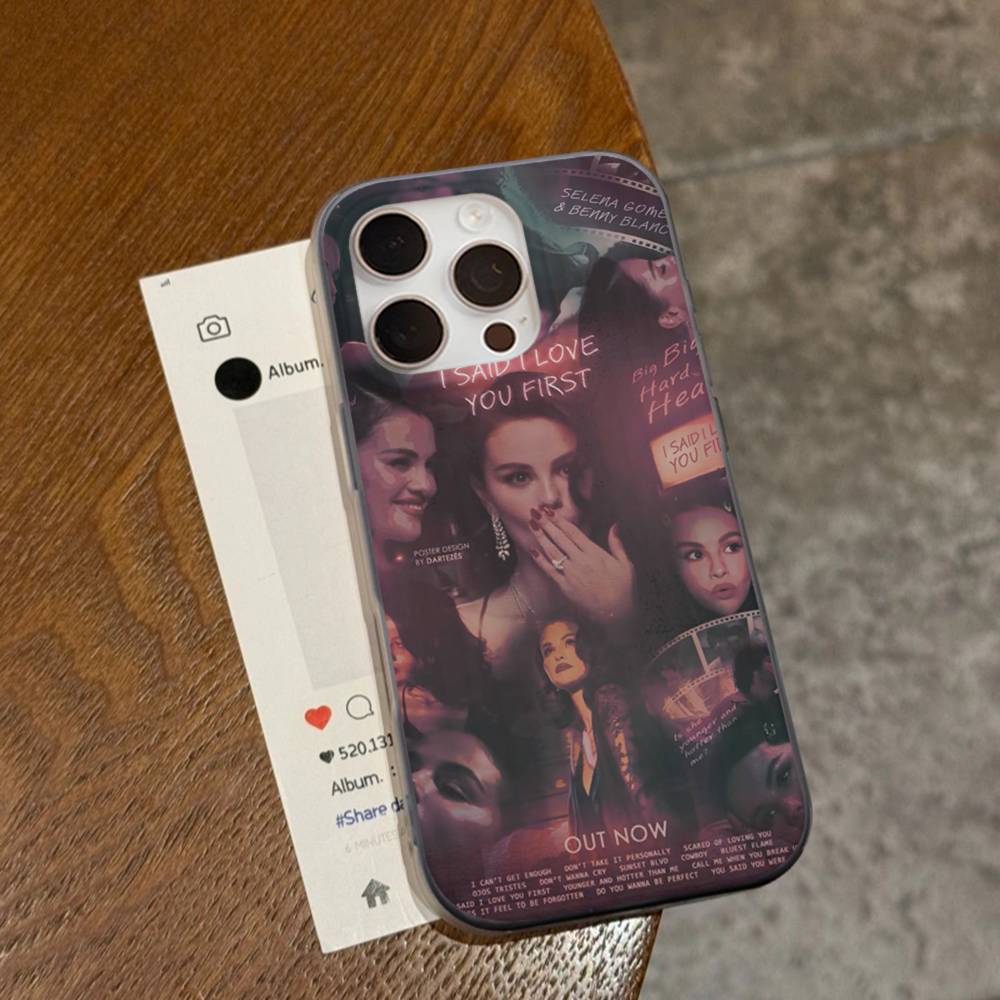 Singer Selena Gomez Soft Corrugated Phone Case For IPhone 11 12 13 14 15 16 17 Pro Max Plus Pro Shockproof Cover