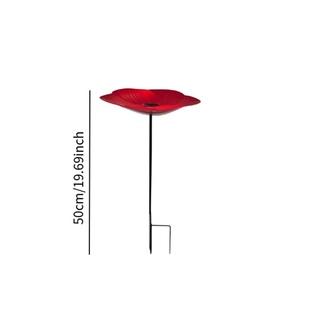 Outdoor Bird Feeder Bird Bath Bowl Cute Birdbath Weatherproof Watering Station with Stake for Garden Yard Patio Decoration