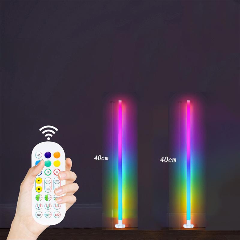 RGB LED Smart Corner Floor Lamp Dimmable APP Control RGB LED Modern Mood Lighting  Stand Lights for Bedroom Gaming Living Room