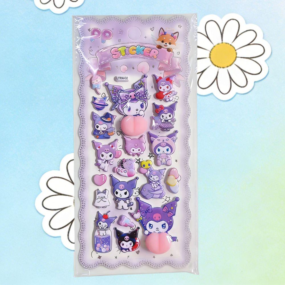 

1/3Pcs Funny Creative Happy Buttocks Stickers Kuromi Melody Soft Pinched Decompression Toy Decals For Phone Notebook Laptop