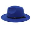 Wholesale Children'S Catwalk Top Hat Belt Buckle Stage Felt Hat Parent-Child Leisure Woolen Hat Big Eaves Jazz Hat Men And Women