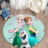 Olaf and Elsa Print Round Rug, Suitable for Decorating Living Rooms, Bedrooms, Tables, Chairs, Sofas, Etc.