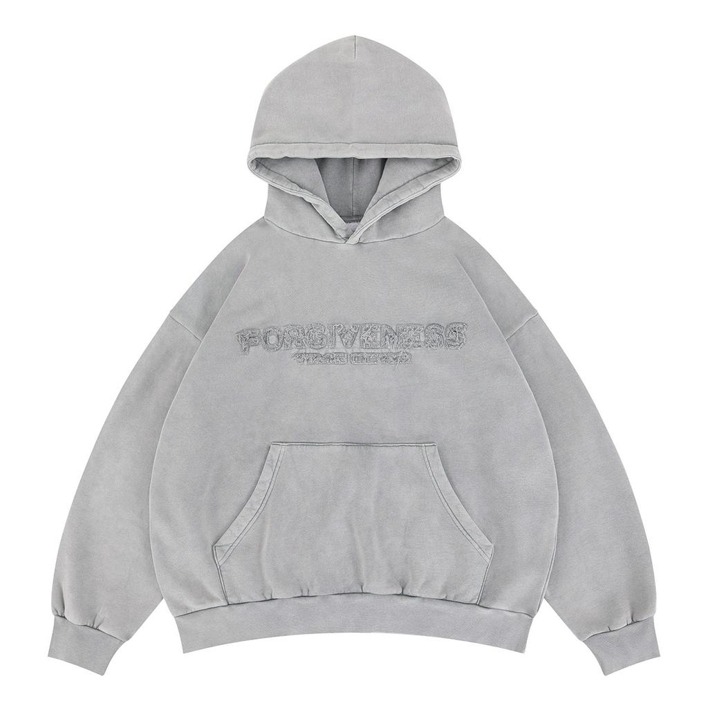 Lanhai Men's Clothing | Autumn and Winter New American Retro Fringed Embroidered Letters Simple Versatile Hooded Sweater Men