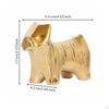 Ceramic Animal Figurine Nordic Contemporary Decoration Shiny Finish Dog for