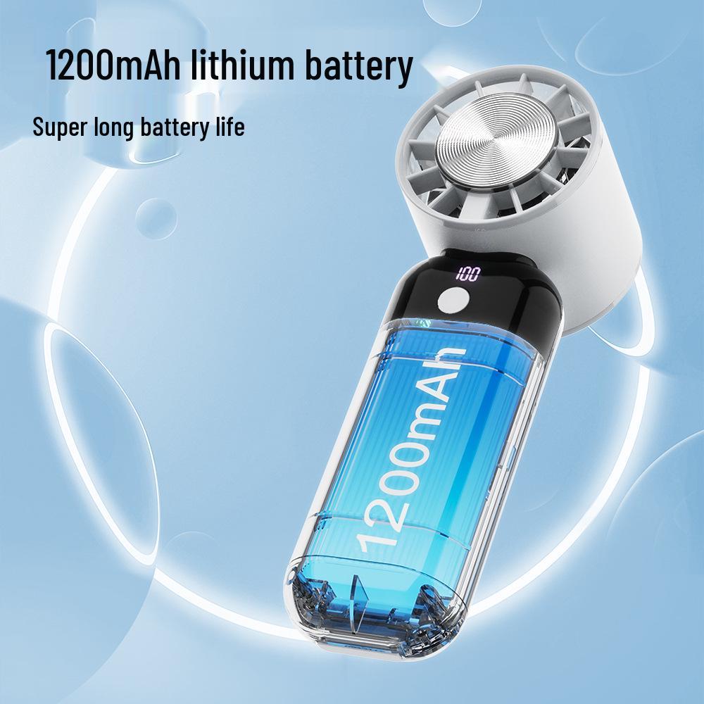 Portable Dual-Use High-Speed Mini Handheld Fan with Digital Display