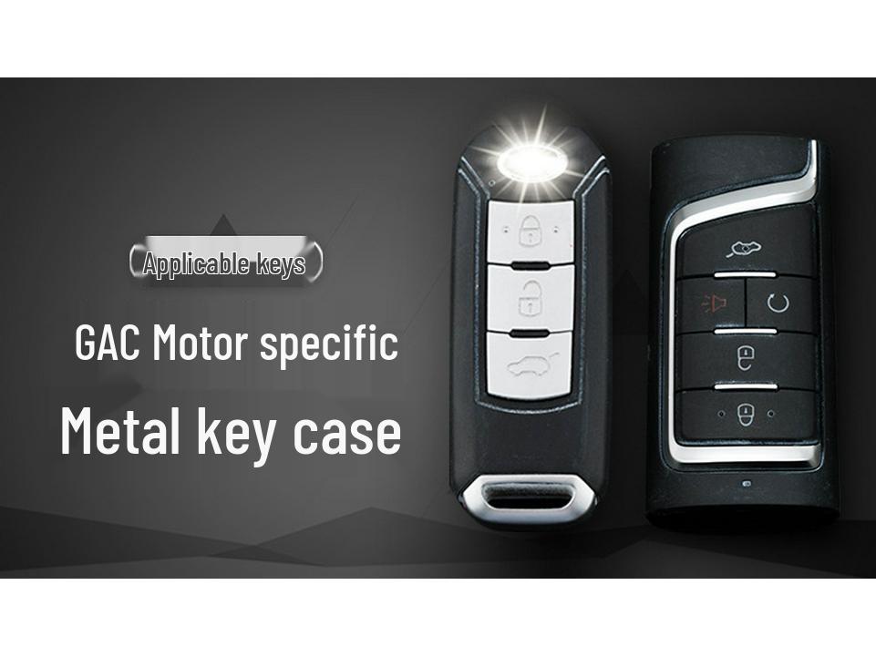 Compatible Metal Car Key Shell for 2017 GAC Trumpchi GS4, GA6, GA3, GS5