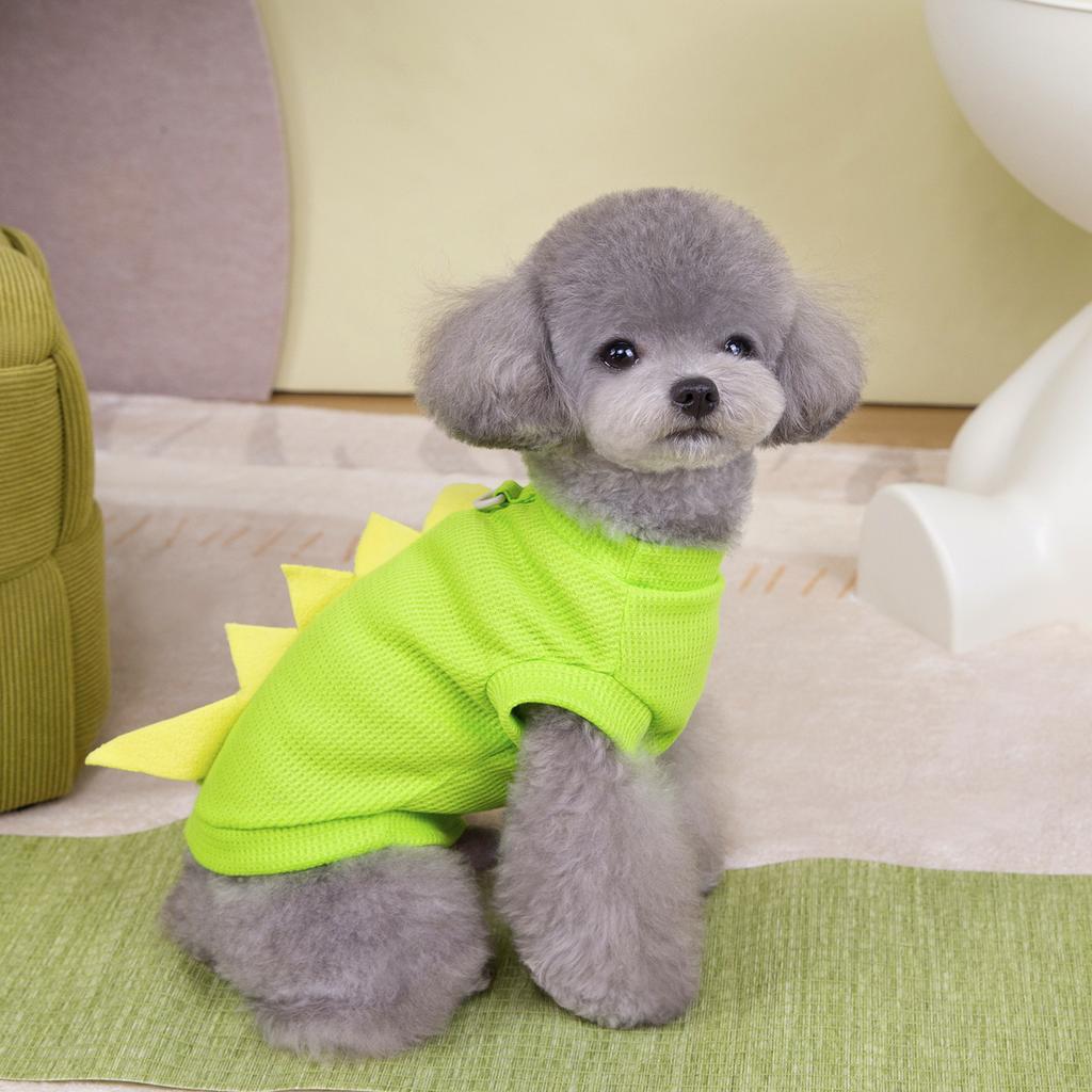 Pet Dinosaur Vest, Cat Pet Clothes, Summer Exclusive Cool and Not Sultry Splicing Contrasting Dog Clothes