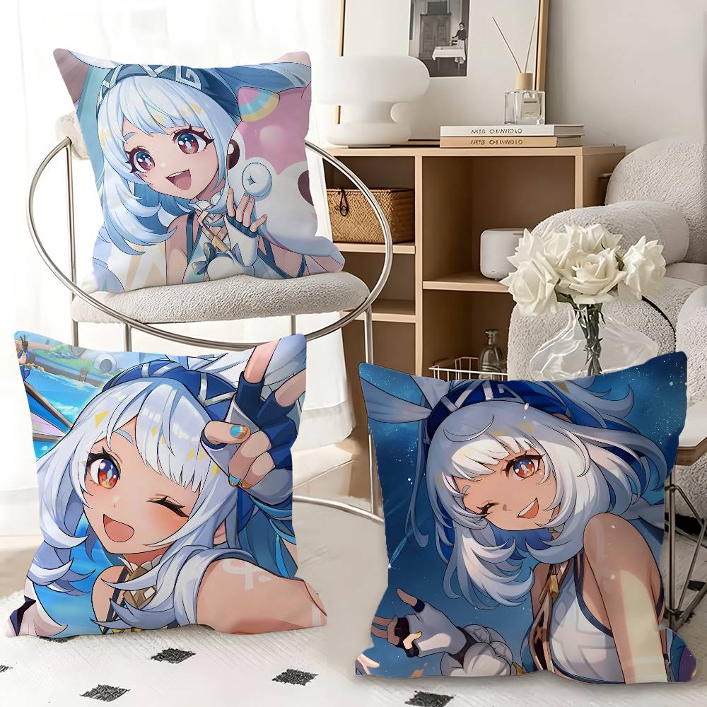 1pc Genshin Impact Mualani Pillow Case Fashion Square Pillowcase Bedroom Sofa Room Ins Decoration Leisure
