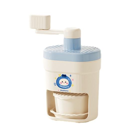 Hand Crank Ice Crusher Stainless Steel Blades Summer Slushy Maker Manual Snow Cone Shaved Ice Machine Home Kitchen Bar Essentials синий