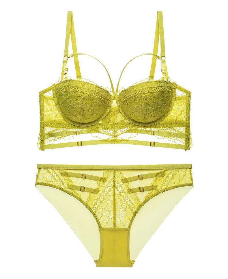 Sexy underwear small breasts show big gathering anti-sagging bra straps hollow lace underwear women