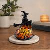 Vintage Style Halloween Decor Witch/Ghost LED Lamp Gothic Resin Ornament with Warm Light for Decorative Witch Home Decor Desktop Spooky Night Party