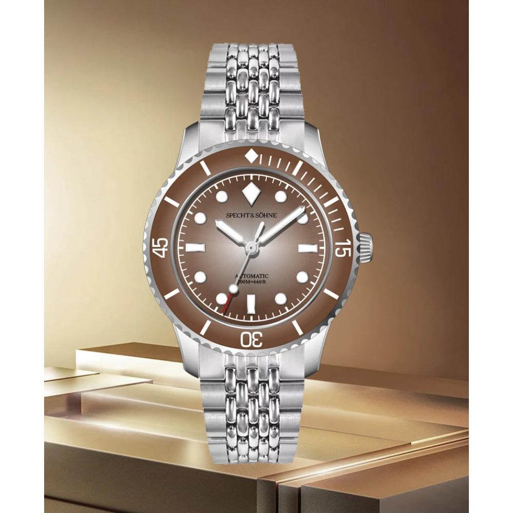 2026 New Specht & Söhne Dive Watch Miyota 8215 Mechanical Watches Bubble Domed Sapphire Crystal BGW9 Luminous 200M Waterproof