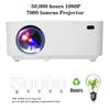 176" 1080P HD 7000LM LED Projector+HDMI/AV Cable Mini Home Movie Video Projector for HDMI USB SD VGA AV TV Laptop Game New