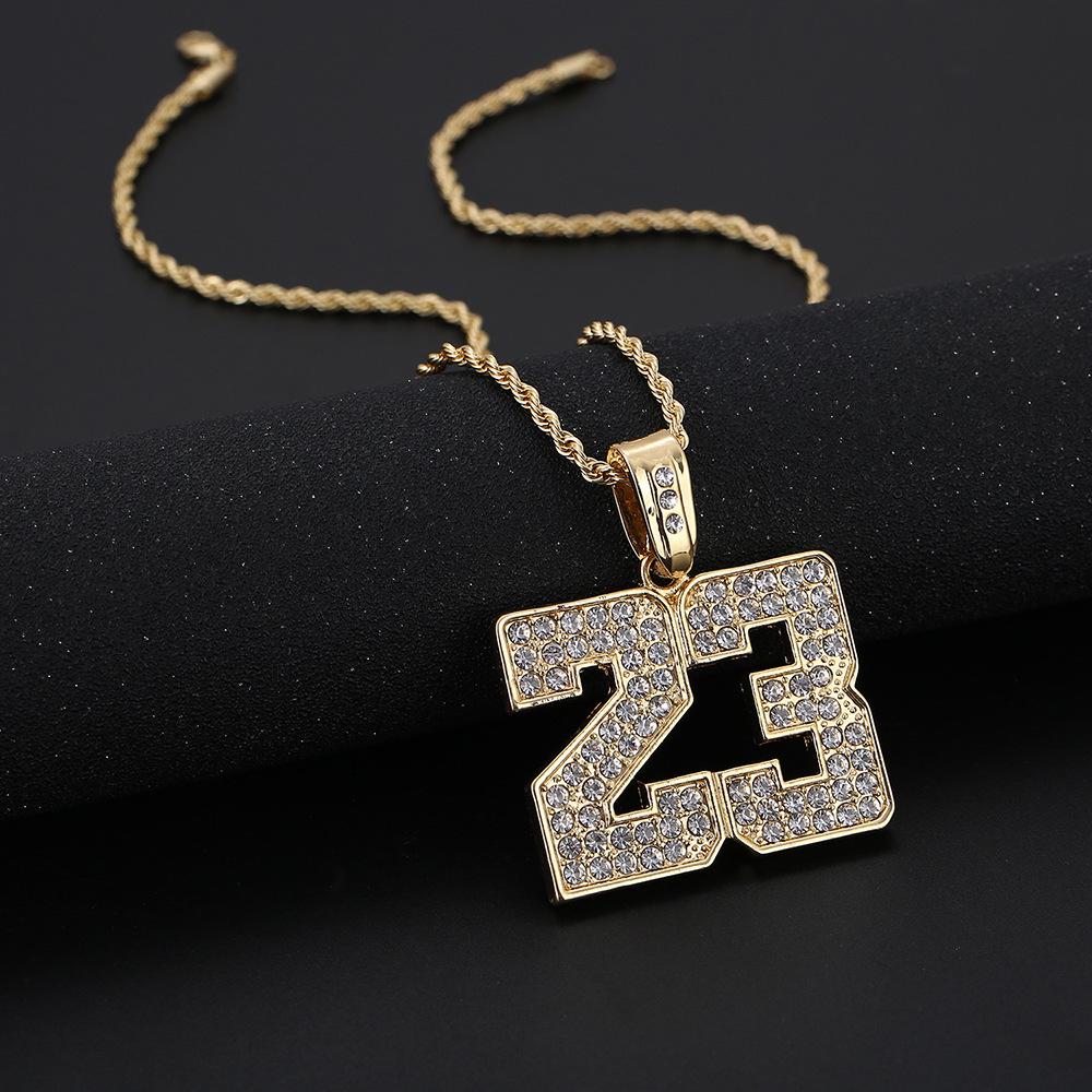 No. 23 Hip-Hop Pendant Necklace - Versatile Men's Sweater Jewelry