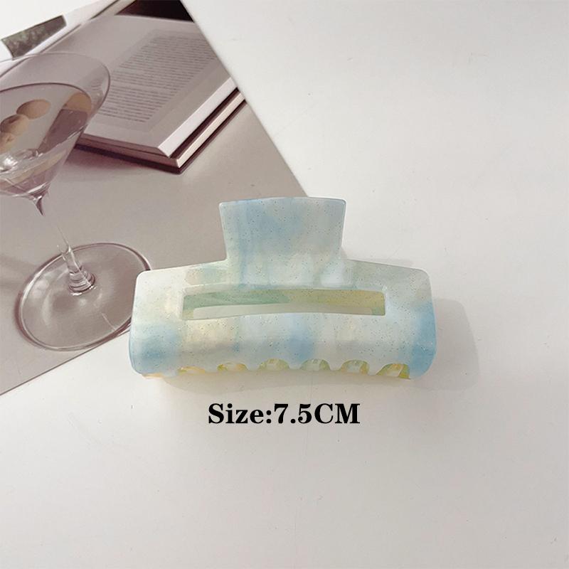 Gradient Color Gripper Korean Edition Large Acrylic Hair Grip Women'S Minimally Designed Back Hair Clip Shark Clip
