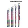 3/5/6PCS Four-Flute Eccentric Drill Drilling Glass Tile Punching Triangle Bit Power Tool Accessories