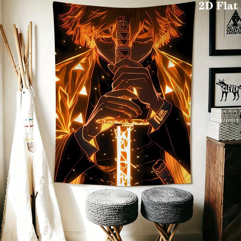 Demon Slayer: Kimetsu No Yaiba Pattern Home Decor Tapestry, Wall Hanging, Decorative RV Wall Cloth.MGT0918553