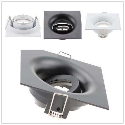 Rundes GU10-Einbaudownlight-Ersatzset, schwarzer MR16-Befestigungsrahmen, Deckenstrahler-Rahmen, GU5.3-Lampenfassung
