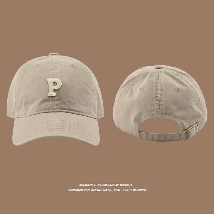 Vintage "R" Letter Embroidery Baseball Cap, Adjustable Cotton Dad Hat for Men & Women