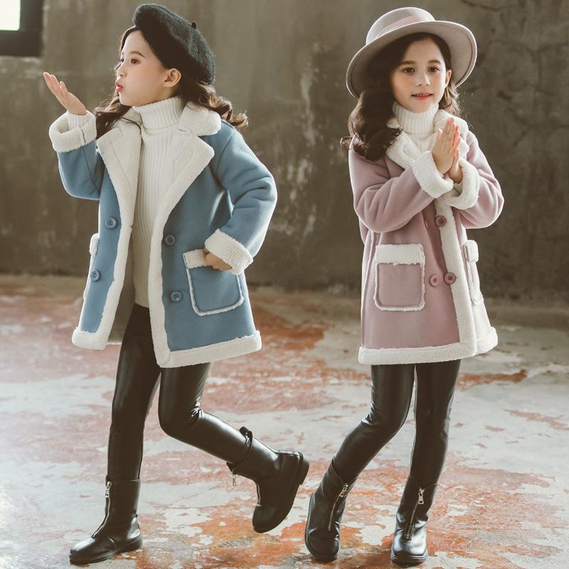 Children's Woolen Coat 2023 Winter Girls Fashion Woolen Coat