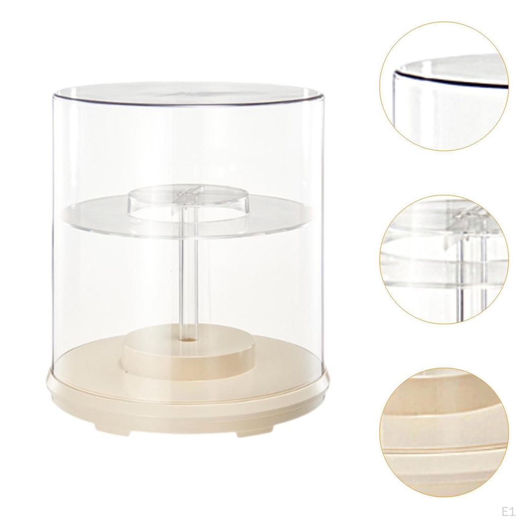 Display Case ,Countertop Box Organizer, Rotatable Stable Dustproof Shelf Showcase for