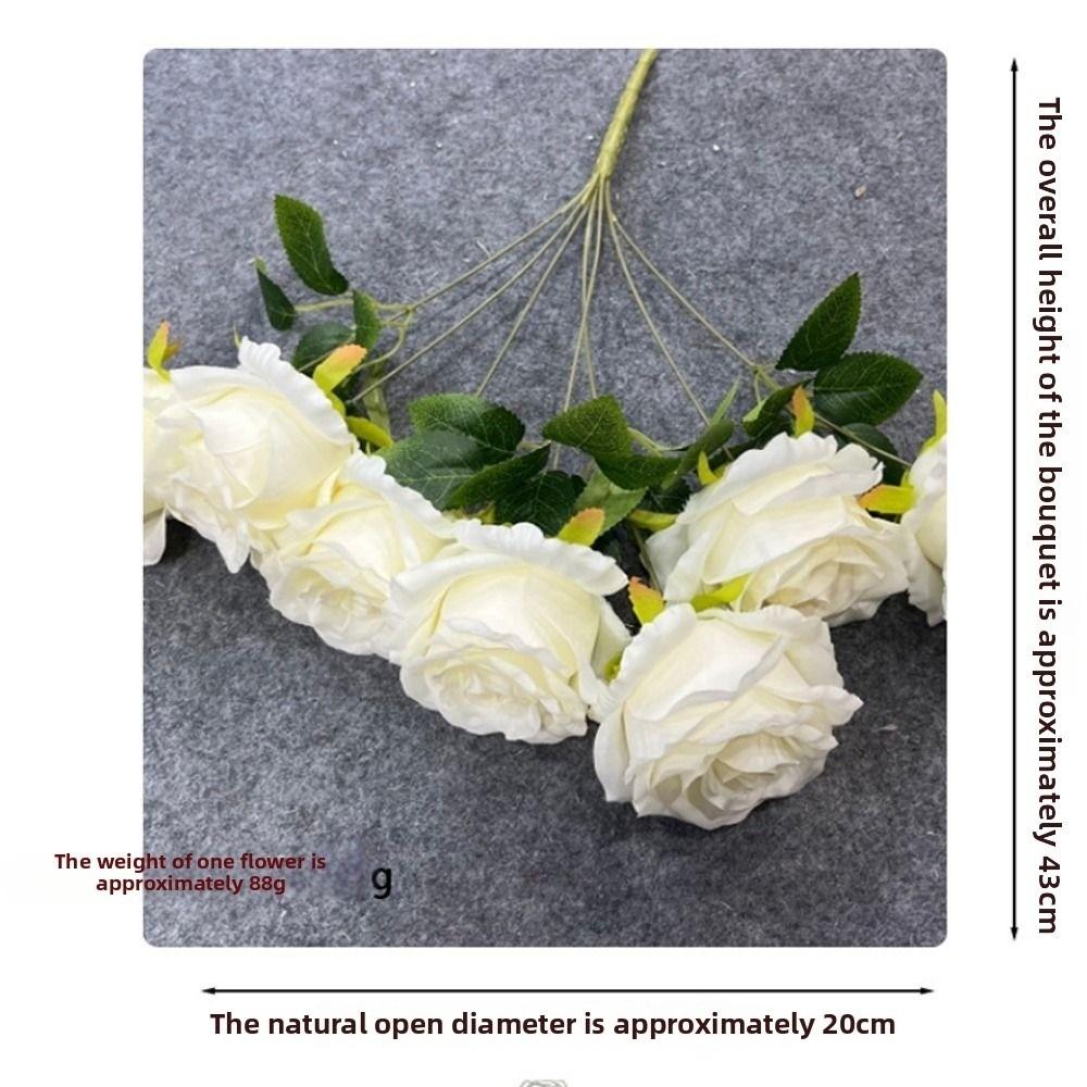7 Heads Real Happy Rose Flower 9 Colors Mini Valentine's Day Flowers Photography Photo Gift Crystal Grass Bouquet