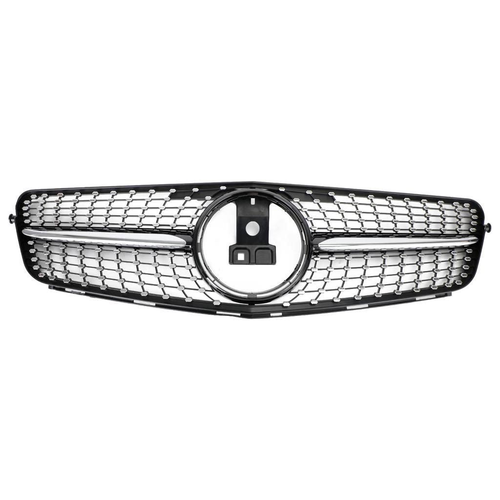 Diamond Front Bumper Grille Grill Fit C-Class Benz W204 C300 C350 2008-2014