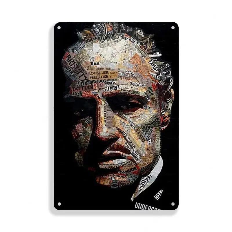 Retro Vintage Metal Tin Poster  The Godfather Sign Plaque for Bar Club Home Wall Decor  Classic Movie Wall Plate Pendant