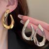 Exaggerated Metal Irregular Twisted Drop Earrings for Women Minimalist Hollow Geometric Dangle Earrings Party Jewelry Gifts