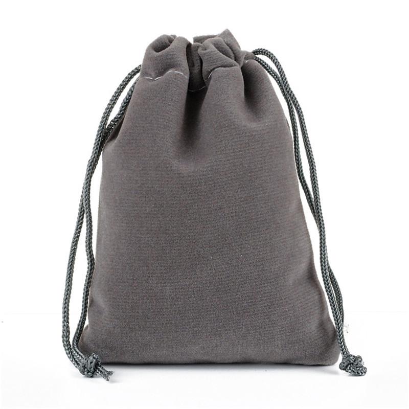 100Pcs/Lot Drawstring Velvet Sachet 5x7/7x9/9x12/10x15cm Pouches Small Size Jewelry Gift Display Packing Bags Can Customized