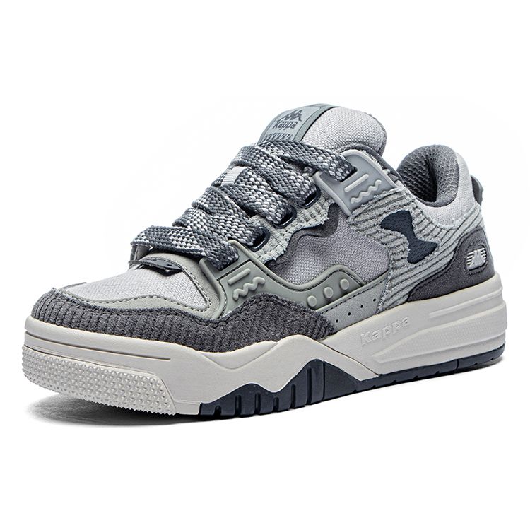 Kappa Thick Sole Comfortable Wear-Resistant Versatile Casual Fashion Sneakers Low-Top Skate Shoes Unisex Sneakers Gray K0DY5CC16-138