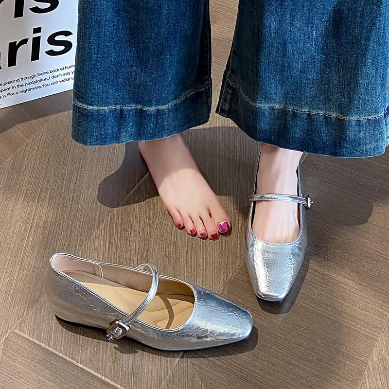 CRLAYDK Women's Pointed Toe Mary Janes Inner Height Increase Loafers Ladies Office Work Slip On Dress Casual Walking Shoes