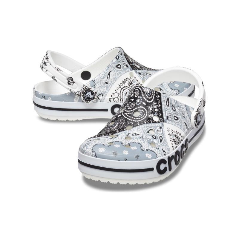 Crocs EVA Beyaka Locke Print Crocs Casual Comfortable Beach Sandals Unisex Blue