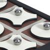 Minimalism Leather Tic-Tac-Toe Game Chessboard Geometric Artwork Ornaments Desk Decoration Chess Pieces Casual Chess Game
