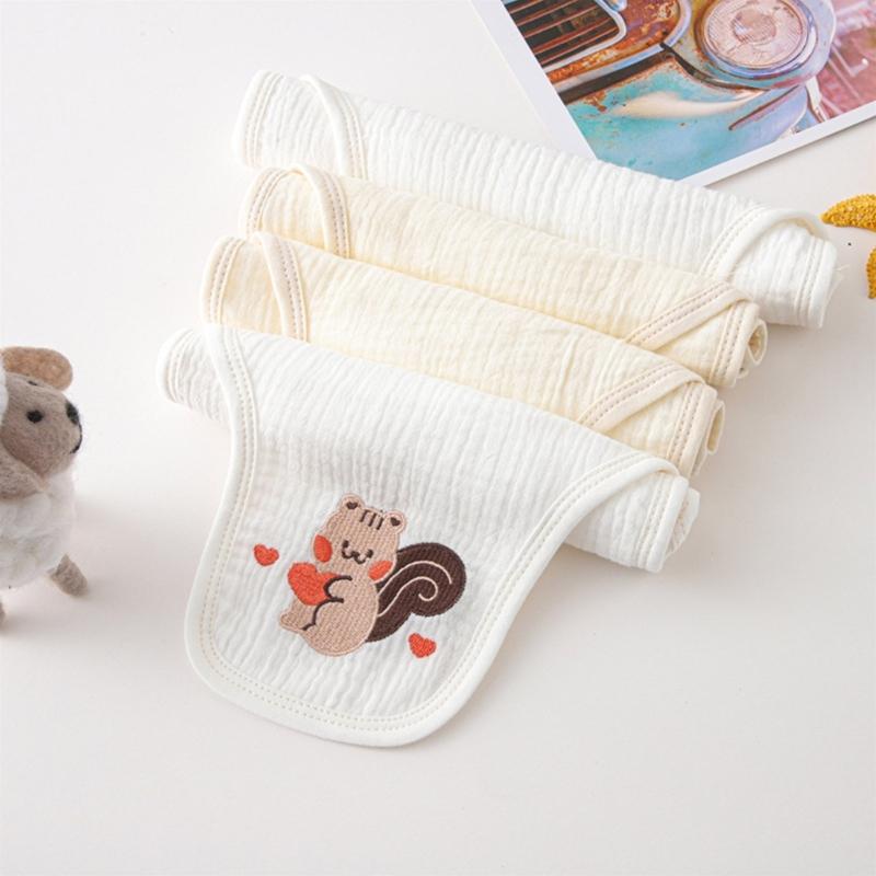 Back Sweat Absorbent Towel High Absorb Back Towel Cartoon Embroidery Cotton Back Cloth Children Unisex Long Sweat Towel