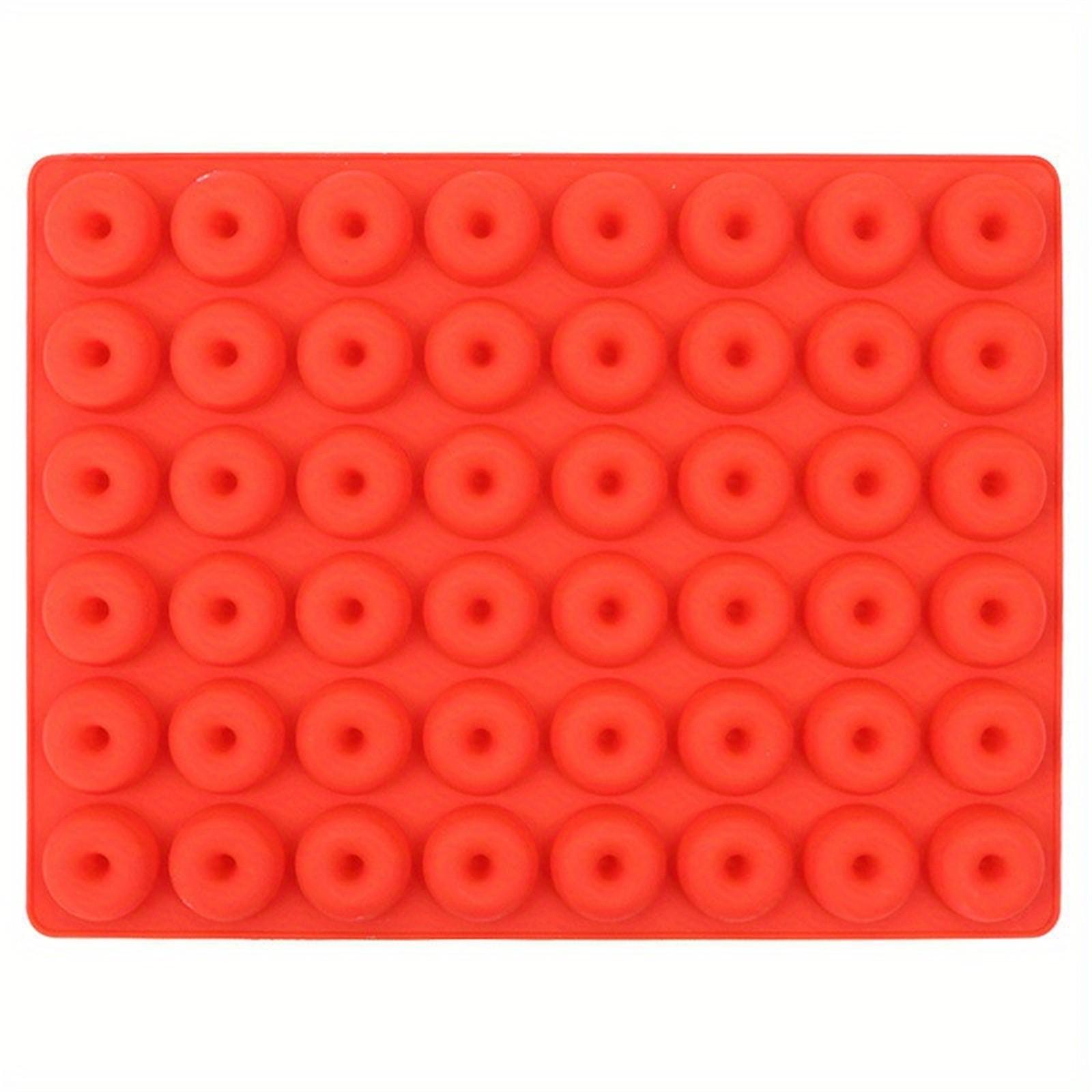 

48-гнездная маленькая силиконовая форма для шоколадных пончиков, маленькая форма для помадки, инструменты для выпечки One Size красный