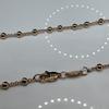 Exquisite Rose Gold Color Bracelet Necklace for Women Men Round Bead Chain Girl