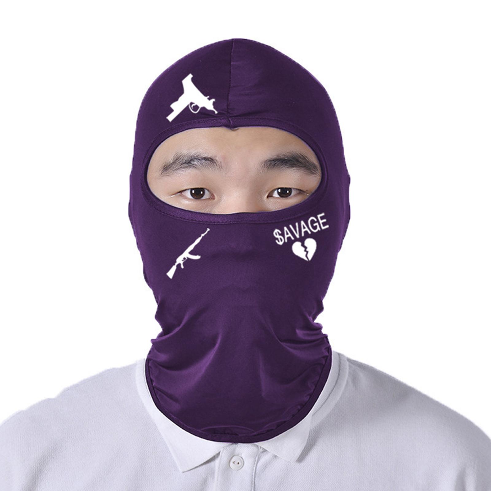 Мужская зимняя манишка, шапка-балаклава, головной убор для отдыха, шарф-маска, балаклава, лыжная шапка для взрослых и детей фиолетовый