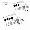 3/4 Hooks Wall Hook Space Saving Iron Art Decorative Metal Rotating Hook Vintage Creative Hat Holder Rack Entryway