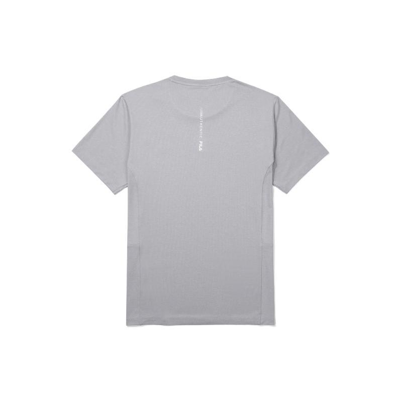 FILA T Shirts Men's Gray Crew Neck Moderate Straight Fit FS2RSF2201M-LML