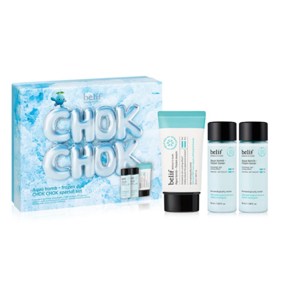belif Aqua Bomb Frozen Duo Set (Moisturizing Edition) - Aqua Bomb Frozen Cream 50ml + Frozen Toner 50ml x 2ea