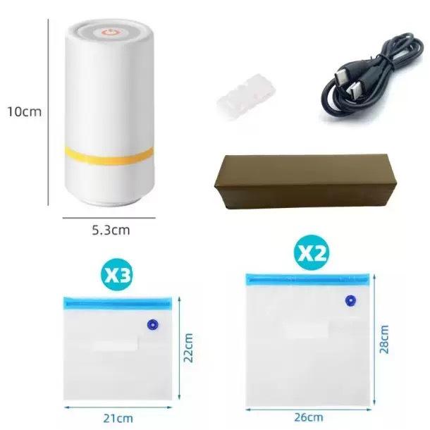 Rechargeable Portable Handheld Vacuum Sealer for Food Preservation