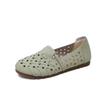 Soft-soled Doudou shoes women's summer new retro round head hollow breathable casual fashion flat-soled single shoes